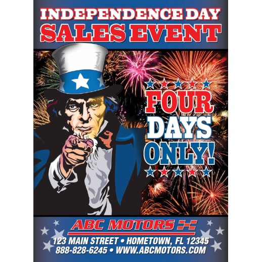 Sales Event 4 Page July 4th Automotive Direct Mail